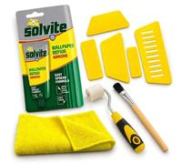 Wallpaper Repair Kit with Solvite Wallpaper Repair Adhesive 56g & Tools | Seam roller, precision brush, 5 smoothers & microfibre cloth. Extra strong glue for tears, lifted edges, seams & borders