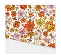 Wallpaper Retro Flowers Peel and Stick Wallpaper: Self Adhesive Wallpaper for Living Room Waterproof Vinyl Wall Paper,Art Deco Wallpaper Thicken Sticky Back Plastic Removable 40X250CM