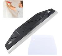 Wallpaper Scraper, Paint Scraper Tool, Metal Scraper, Filling Knife Set, with 1 Pcs Plastic Scrapers, for Removing Wallpaper Paint, Filling Putty, Repairing Drywall and Plaster Scraping (Black)