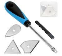 Wallpaper Scraper Tool Set 3in1, Wallpaper Stripper with Tool Sharpener, Shave Hook Scraper with Blades (Triangle＋Heart＋Combination) for Wood Furniture, Wallpaper and Window Frame