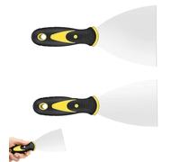 Wallpaper Scrapers 2.5'', 3'' Wide Putty Knife Set 2 Pcs Stainless Steel Paint Scrapers Knife Wall Scraper and Metal Spackle Knives, Tools for Wallpaper/Decals/Drywall Finishing/Plaster Scraping
