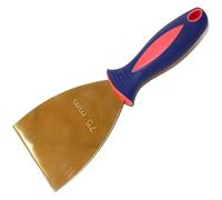 Wallpaper Scrapers,Brass Coating Knife, Plaster Spatula with Rubber Handle, Drywall Scraper, Wood Remover,Painting Tool,25 to 100mm(75mm)