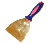 Wallpaper Scrapers,Brass Coating Knife, Plaster Spatula with Rubber Handle, Drywall Scraper, Wood Remover,Painting Tool,25 to 100mm(100mm)