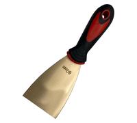 Wallpaper Scrapers,Brass Putty Knife, 1.5Mm Thick Paint Scraper with Rubber Handle, Drywall Knife Scraper Tool for Wood,75-150mm(60mm)
