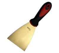 Wallpaper Scrapers,Brass Putty Knife, 1.5Mm Thick Paint Scraper with Rubber Handle, Drywall Knife Scraper Tool for Wood,75-150mm(75mm)