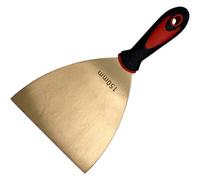 Wallpaper Scrapers,Brass Putty Knife, 1.5Mm Thick Paint Scraper with Rubber Handle, Drywall Knife Scraper Tool for Wood,75-150mm(150mm)