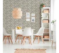 Monkey Jungle Wallpaper Textured Embossed Tropical Beige Paste The Wall Vinyl