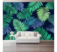 Wallpaper Tropics Leaves Nature Mural & Home Decor 400 x 280 cm Wall Art Large Tapestry Mural Decor Photograph Bedroom Living Room Decoration Dark Green