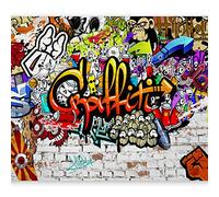 Wallpaper - Wall Mural 150x105 cm / 59,05" x41,33 - Non-Woven Premium Art Print Fleece Wall Mural Decoration Poster Picture Design Modern - Graffiti Street Art f-A-0348-a-b