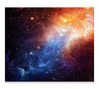 Wallpaper - Wall Mural 350x256 cm / 137.8" x 96.5" - Non-Woven Premium Art Print Fleece Wall Mural Decoration Poster Picture Design Modern - Cosmos Star Stars Galaxy f-B-0057-a-a