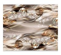 Wallpaper - Wall Mural Abstraction 350x256 cm / 137.8" x 96.5" - Non-Woven Premium Art Print Fleece Wall Mural Decoration Poster Picture Design Modern - Abstract Ball Black White Sphere a-C-0039-a-c