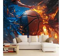 Wallpaper - Wall Mural Basketball 365 x 254 cm Photo Wallpaper Sports Non-Woven Premium Art Print Wall Mural Decoration for Living Room, Bathroom, Bedroom