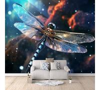 Wallpaper - Wall Mural Dragonfly 100 x 70 cm / 39.3" x 27.5" - Non-Woven Premium Art Print Fleece Wall Mural Decoration Poster Picture Design Modern - Star River Animal Dragonfly C-B-0403-1A