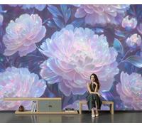 Wallpaper Wall Mural Dreamy Peony Flower Pattern 300 X 210 Cm French Romantic Flowers Photo Wallpaper Non-Woven Wall Mural Poster, for Living Room Bedroom Corridor Tv Background Decor Murals