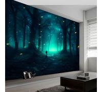 Wallpaper Wall Mural Fantasy Forest, Surrealism Large Photo Wallpaper - Non-Woven Premium Fleece Mural Poster W250 x H175 cm for Living Room Bedroom TV Background Wall Decor
