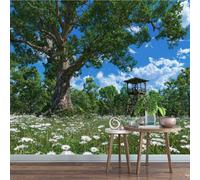 Wallpaper - Wall Mural Giant Tree 200 x 140 cm Photo Wallpaper Daisy Non-Woven Premium Art Print Wall Mural Decoration for Living Room, Bathroom, Bedroom