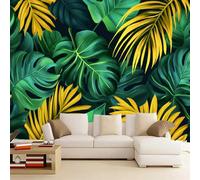 Wallpaper - Wall Mural Leaf 200 x 140 cm Photo Wallpaper Tropical Plants Non-Woven Premium Art Print Wall Mural Decoration for Living Room, Bathroom, Bedroom