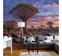Wallpaper Wall Mural Magnificent African Wilderness Scenery 300 X 210 Cm Natural Landscape Photo Wallpaper Non-Woven Wall Mural Poster, for Living Room Bedroom Corridor Tv Background Decor Murals
