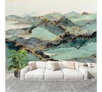 Wallpaper - Wall Mural Marble Abstract Mountain Non-Woven Wall Mural Green Home Decoration Poster Picture for Living Room Bedroom & Home Interiors Wallpaper 400x280 cm