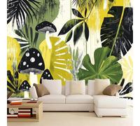 Wallpaper - Wall Mural Mushroom 430 x 300 cm Photo Wallpaper Jungle Non-Woven Premium Art Print Wall Mural Decoration for Living Room, Bathroom, Bedroom