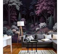 Wallpaper Wall Mural Mysterious Forest 250 X 175 Cm Cartoon Illustration Style Photo Wallpaper Non-Woven Wall Mural Poster, for Living Room Bedroom Corridor Tv Background Decor Murals