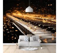Wallpaper Wall Mural Piano Musical Instrument 3D 3D Wall Murals Non-Woven Premium Art Wall Print- Poster Picture Photo HD Modern TV Background Decorative 137 x 100 inch