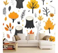 Wallpaper - Wall Mural Stump 300 x 210 cm Photo Wallpaper Cartoon Tree Non-Woven Premium Art Print Wall Mural Decoration for Living Room, Bathroom, Bedroom