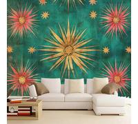 Wallpaper - Wall Mural Watercolor 350 x 245 cm Photo Wallpaper Sunflower Non-Woven Premium Art Print Wall Mural Decoration for Living Room, Bathroom, Bedroom