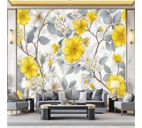 Wallpaper - Wall Mural William Morris Floral Clusters European Pattern Non-Woven Premium Art Print Fleece 78.7" x 55.1" Wall Mural Decoration Poster Picture Design Room Bedroom Orange Color