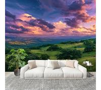 Wallpaper Wall Sticker Jungle and Mountain Plants Non-Woven Print Photo Orange Purple Photo Wall Art for Bedroom Study Game Room Living Room Decor 200x140 cm