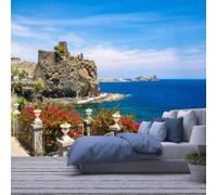 Wallpaper Wall Stickers Self-Adhesive Mural 3D Mountains And Rivers Landscape 416(W)X254(H)Cm For Living Room Bedroom Children'S Room Restaurant Office Wall Photo Wall Decoration Tv Background-3648364