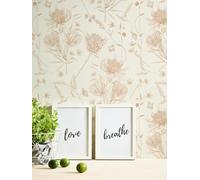 Wallpaper White Brown - Wallpaper Living Room Bedroom 394271 - Non-Woven Wallpaper Jungle - 10.05 m x 0.53 m for 5.33 m² - Made in Germany