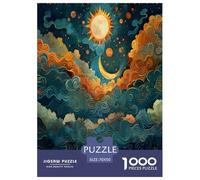 Wallpaper with A Yellow Sun Jigsaw Puzzles Puzzle for Adults Kids. 1000 Pieces Whimsical Challenge Toy Educational Games Home Decoration for Adults& Kids Age 14 Years Up 70x50cm/1000pcs