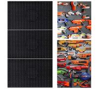 WallPeg Peg Board for Nerf Gun Storage Organizer P-202 Kit 3 ea 24”x16” Pegboard Panels, Holder for Nerf-Blasters Wall Organization Toys, Crafts,