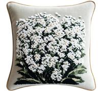 Wallphantom 11CT Cross Stitch Pillow Kit,Baby's Breath Flowers