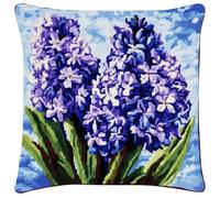 Wallphantom 11CT Cross Stitch Pillow Kit,Violet Flowers