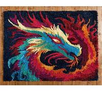 Wallphantom Animal Latch Hook Kits for Adults Rug,Colorful Dragon,Latch Hook Kits DIY Crochet Handcraft Rug Hooking Kit for Kids and Adults,55x75cm
