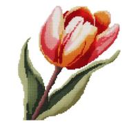 Wallphantom Cross Stitch Cushion Cover Kit for Adults,Tulip Flowers