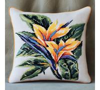 Wallphantom Cross Stitch Cushion Kit,Bird of Paradise Flowers