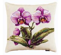 Wallphantom Cross Stitch Cushion Kit,Phalaenopsis Orchid Flowers