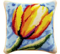 Wallphantom Cross Stitch Cushion Kit,Tulip Flowers