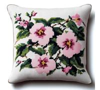 Wallphantom Cross Stitch Cushion Kits for Adults,Flowers