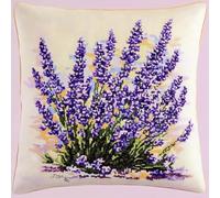Wallphantom Cross Stitch Cushion Kits for Adults,Lavender Flowers