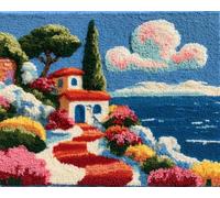 Wallphantom DIY Craft Latch Hook Rug Kits,Mediterranean Landscape
