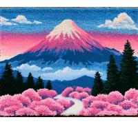 Wallphantom DIY Latch Hook Rug Kit Handmade Carpet,Mount Fuji, Japan
