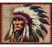 Wallphantom DIY Latch Hook Rug Making Kit for Adults,Indian Tribes