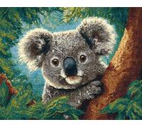 Wallphantom Forest Landscape Latch Hook Kits for Adults Rug,Animal Koala,Latch Hook Kits DIY Crochet Handcraft Rug Hooking Kit for Kids and Adults,55x75cm