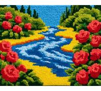 Wallphantom Latch Hook Craft Kits,Stream Roses