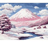 Wallphantom Latch Hook Kits for Adults Beginners Rug,Snowy Village,Latch Hook Craft Kits Carpet Crochet Kits DIY Rug Making Needlework for Home Decoration,80x115cm