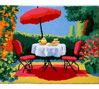 Wallphantom Latch Hook Kits Rugs,Table in the Courtyard